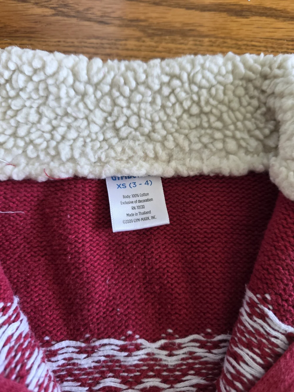 Gymboree Red and Brown Fair Isle Zip Sweater